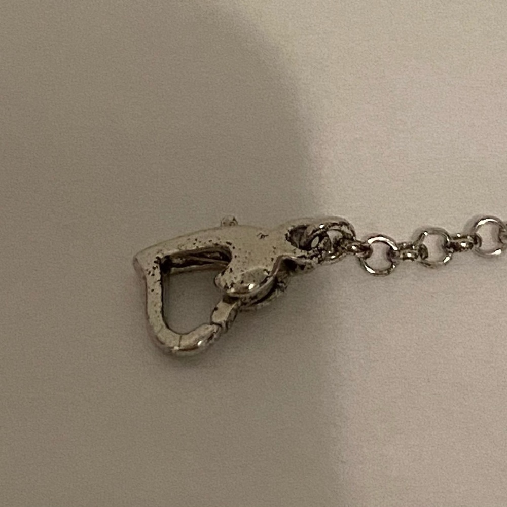 Dior Silver Lovely Rhinestone Heart Link Bracelet New With Tag 100% Authentic - Picture 12 of 12